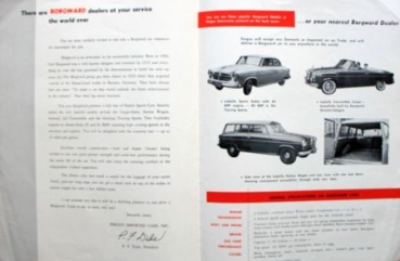 Borgward Isabella Sedan Convertible Modelprogram 1958 "A personal Invitation" Carbrochure (6929)